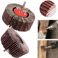 Roda De Lixa Com Haste Para Furadeira Vários Grãos Acabamento Perfeito 60X20X6mm Uso Profissional