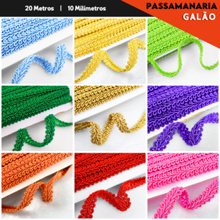 Passamanaria  - Fita Galão - Rolo C/ 20 Metros Diversas Cores - 91 - Nybc em Oferta na Shopee