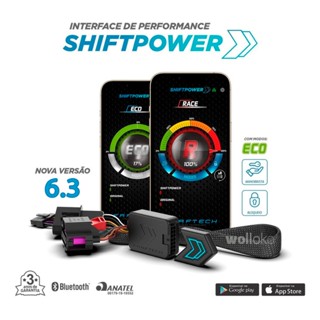 Modulo Chip Gas Pedal Shiftpower 6.3 Modo Eco com Bluetooth e App Ultima Versão Faaftech