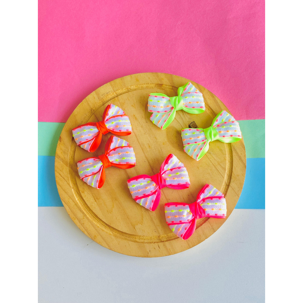 Par de laços Infantil neon / par de laços lindos / laço infantil