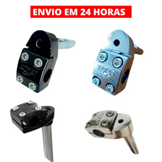 Mesinha Bike Cross Bmx de Alumínio Preto ou Cromado Glometal para Guidão 22.2mm