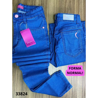 CALÇA SAL E PIMENTA JEANS SKINNY FEMININA CINTURA ALTA COM ELASTANO LYCRA