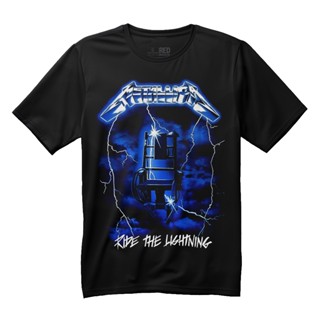 Camiseta preta metallica ride the lightning 100% algodão Red Rock