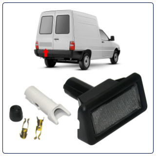 LANTERNA PLACA FIAT FIORINO 86/13 PREMIO 85/94 COM SOQUETE
