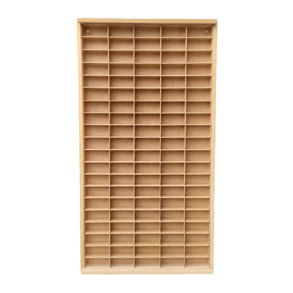 Expositor Vertical Em Mdf Para 100 Nichos Hot Wheels em Oferta na Shopee