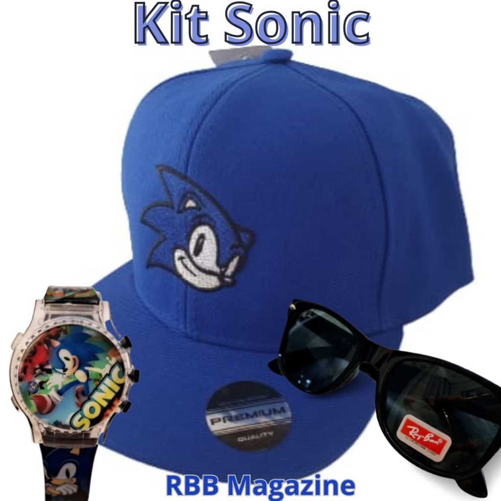 Boné Sonic  o filme 2 infantil/Juvenil aba reta 2 a 9 anos sonic