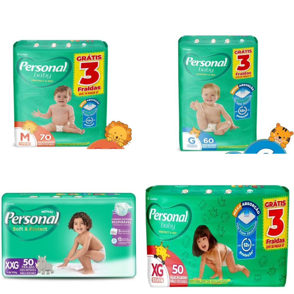 Personal Fralda Baby Protect&Sec Soft Hiper