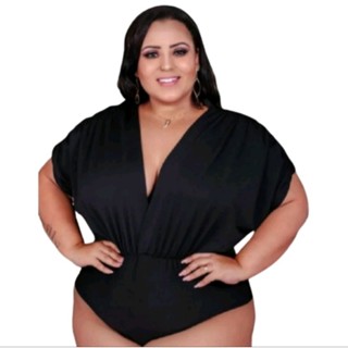 Body Feminino blusa morcego plus size luxo