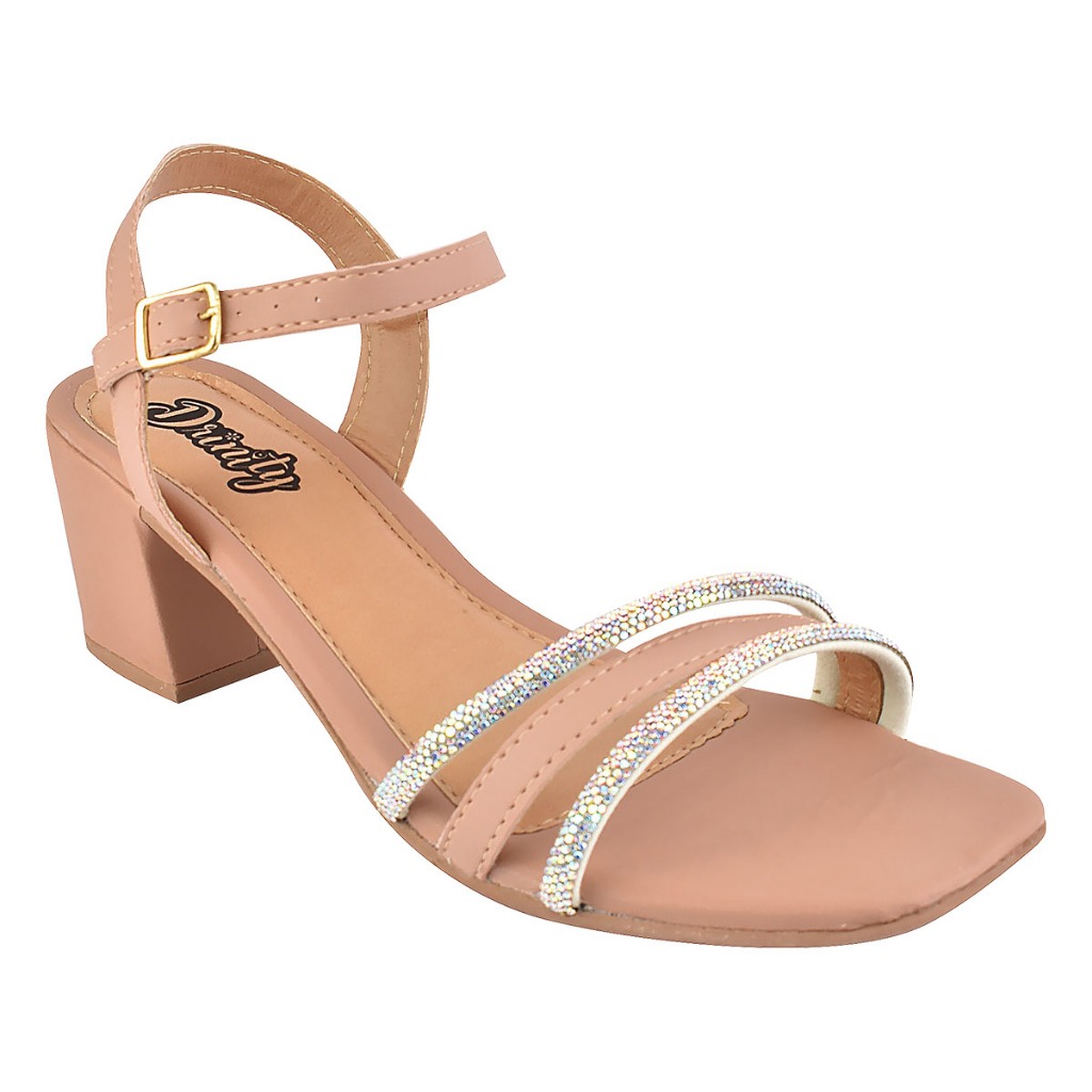 Kit com 3 Pares Sandália feminina salto Bloco alto 5 Cm Confortável Do 34 Ao 39 SS12