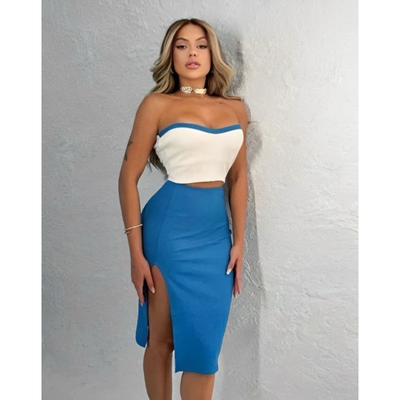 Conjunto Cropped Tomara Que Caia em Oferta na Shopee