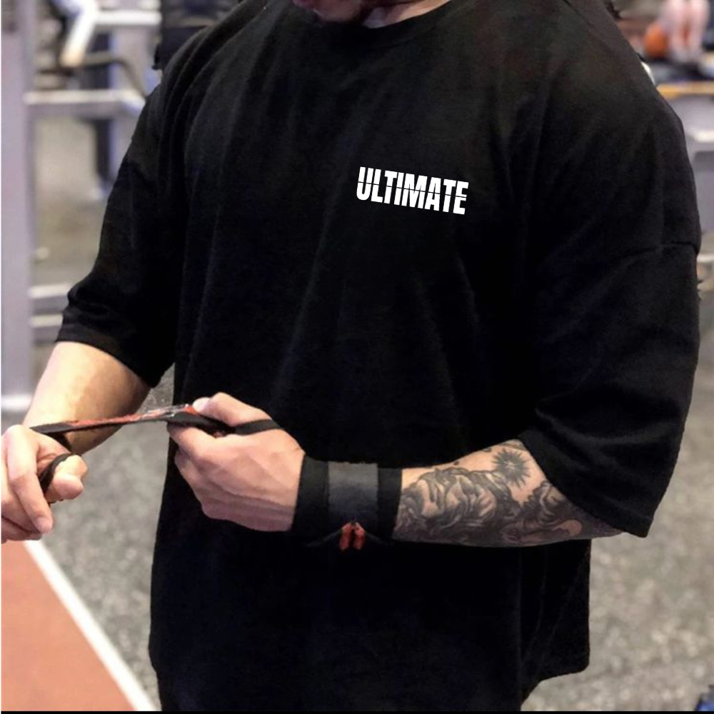 Camiseta Oversized Moda Academia Treino Estampada Ultimate Camisa Premium Lançamento