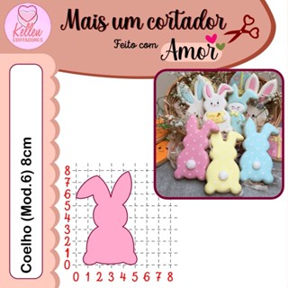 Coelho (Mod.6) - Cortador de Biscoito para Páscoa