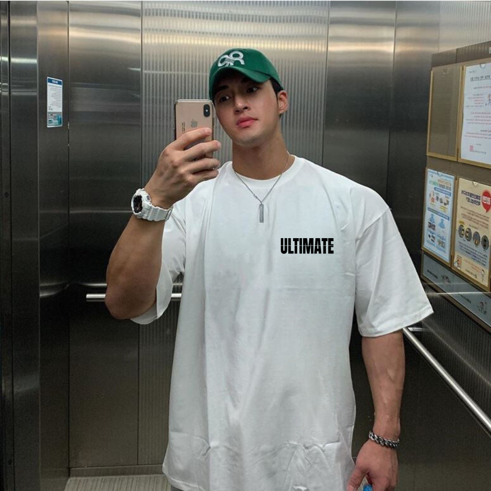 Camiseta basica oversized anti cardio estampada ultimate camisa treino academia lançamento