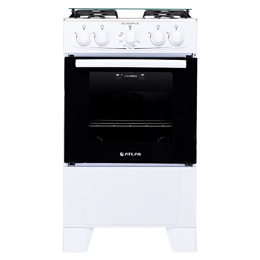 Fogão 4 Bocas Atlas Coliseum sem Acendimento limpa fácil em Oferta na Shopee