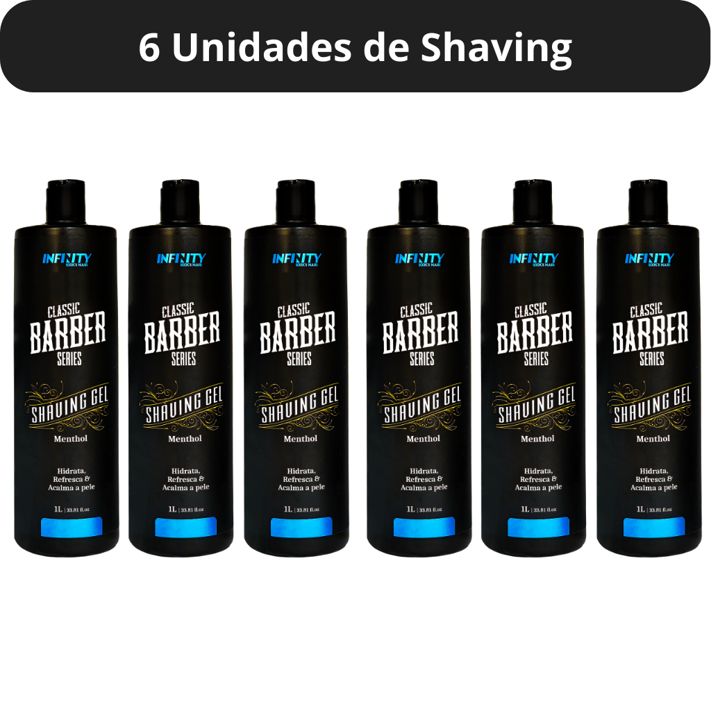Shaving Gel 1kg Menthol - INFINITY LOOKS HAIR 6 un