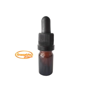 Frasco De Vidro Âmbar 5ml Conta Gotas Silicone - (10 Unidades)