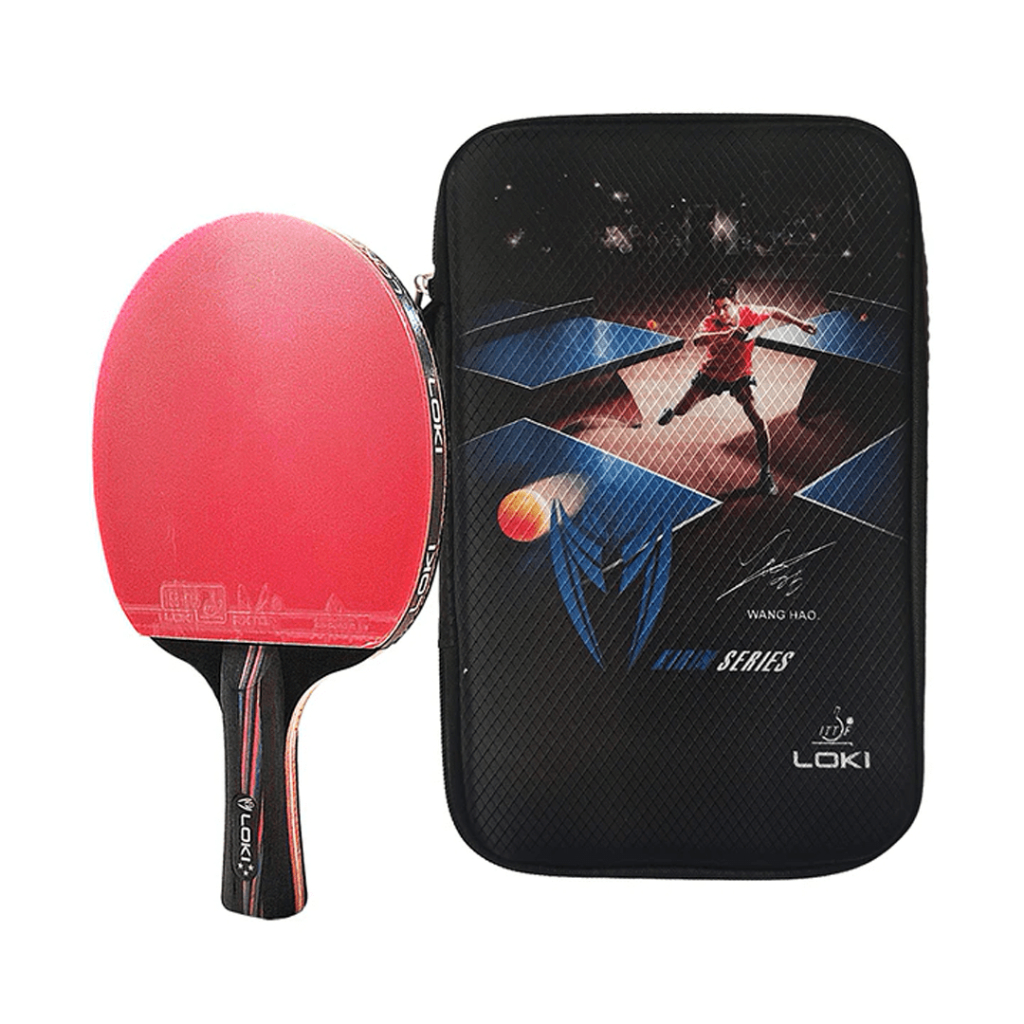 Raquete Tênis De Mesa 3 Estrelas Ping Pong Estojo Raqueteira Borracha RXTON 3 Aprovada ITTF X3 Loki