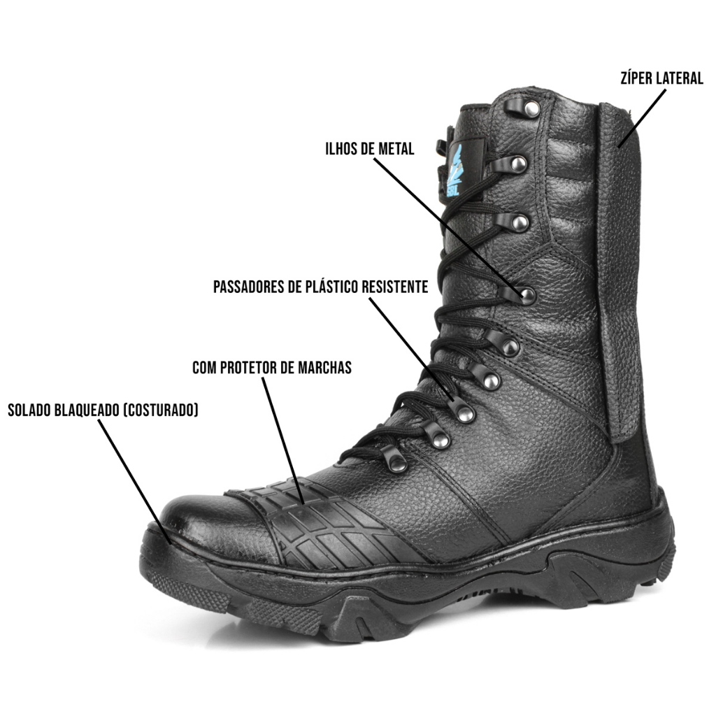 Bota Coturno Militar Tático Rocam Cano Curto e Médio Masculino E Feminino