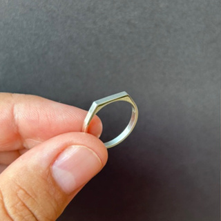 Anel Sinete Delicado Prata 925 Legítima Feminino Quadrado Liso Com Certificado de Garantia em Oferta na Shopee