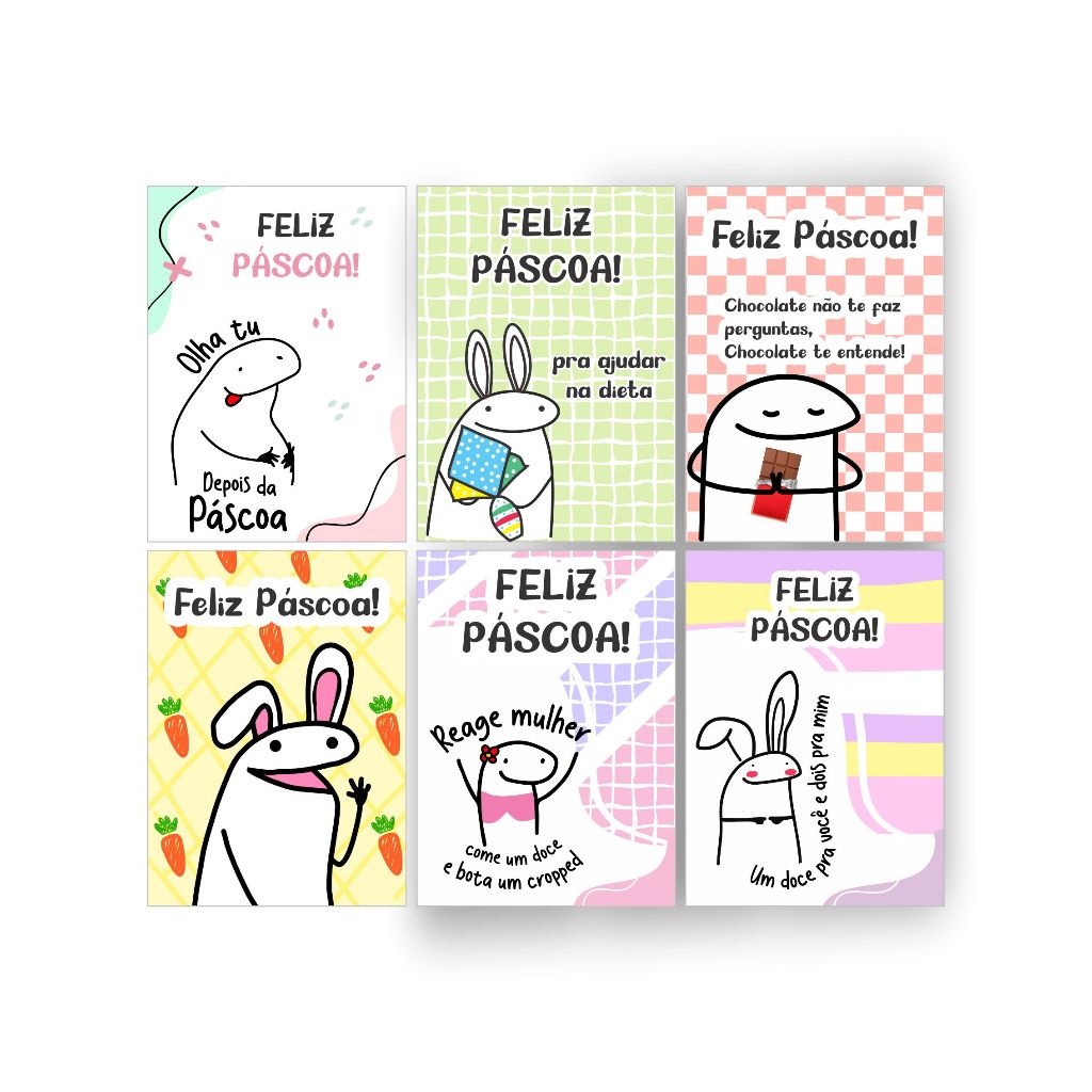Cartão de agradecimento ao cliente Feliz Páscoa Flork/ Mimo cliente (50un)