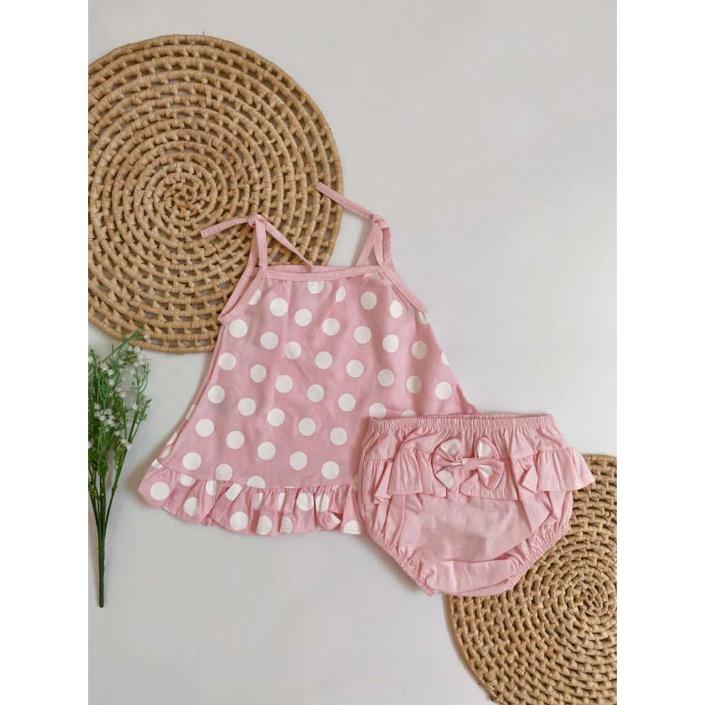 Conjunto Calcinha Infantil Bebê Menina Verão Bata Blusa Calor Regata