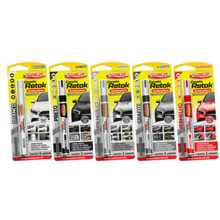 Caneta Pintura Retok  Tira Riscos Retoca Permanente Luxcar em Oferta na Shopee