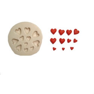 Molde de Silicone  Mini Corações - Biscuit, Resina, Pastas e etc... (i 03) em Oferta na Shopee