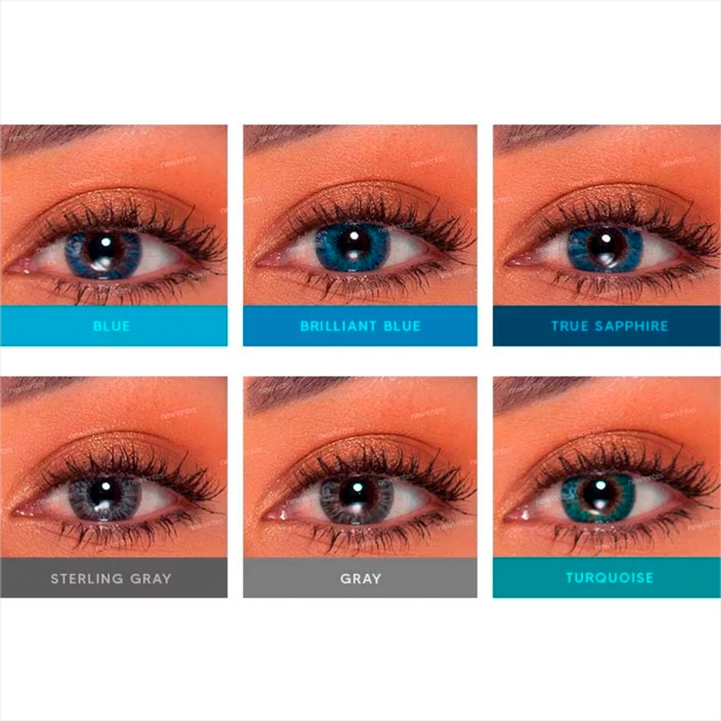 Lentes de contato Air Optix Colors - COM GRAU com correção para miopia ou hipermetropia descarte mensal - caixa com um par do mesmo grau