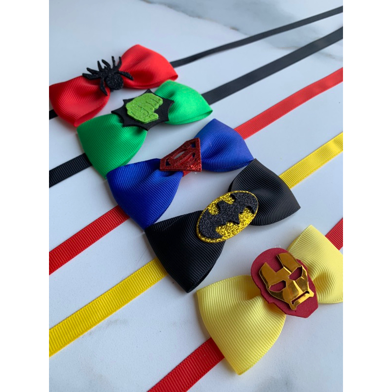 Kit 05 Gravatas Pet Cachorro Gato Personagens Pet shop Super Heróis