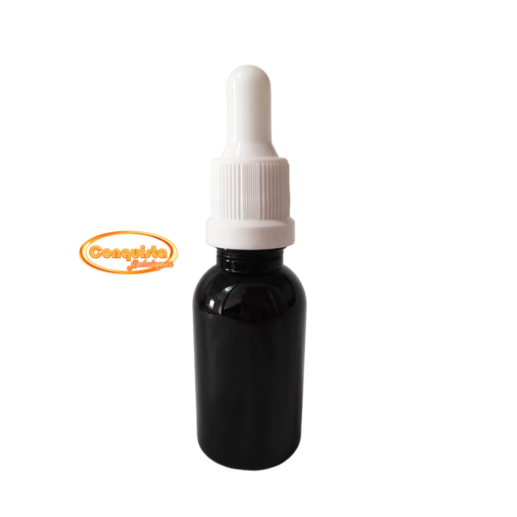 Frasco Em Pet Âmbar 30ml Conta Gotas Silicone - 100 Unidades