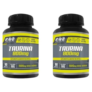 2x Taurina 100% Pura 800mg 90 Capsulas FNB