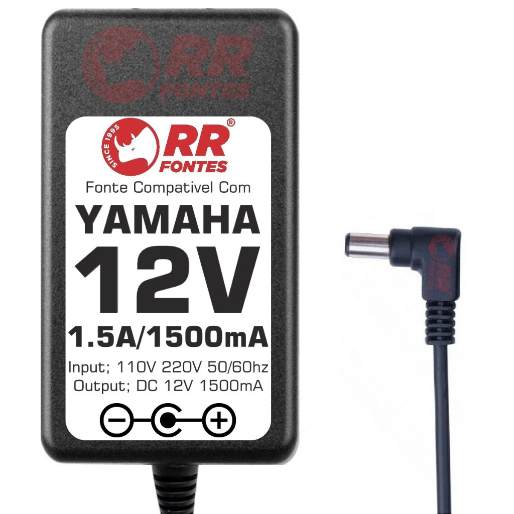Fonte 12v Para Teclado Yamaha Dtx 400k EMT-10 EPA3 EPA6