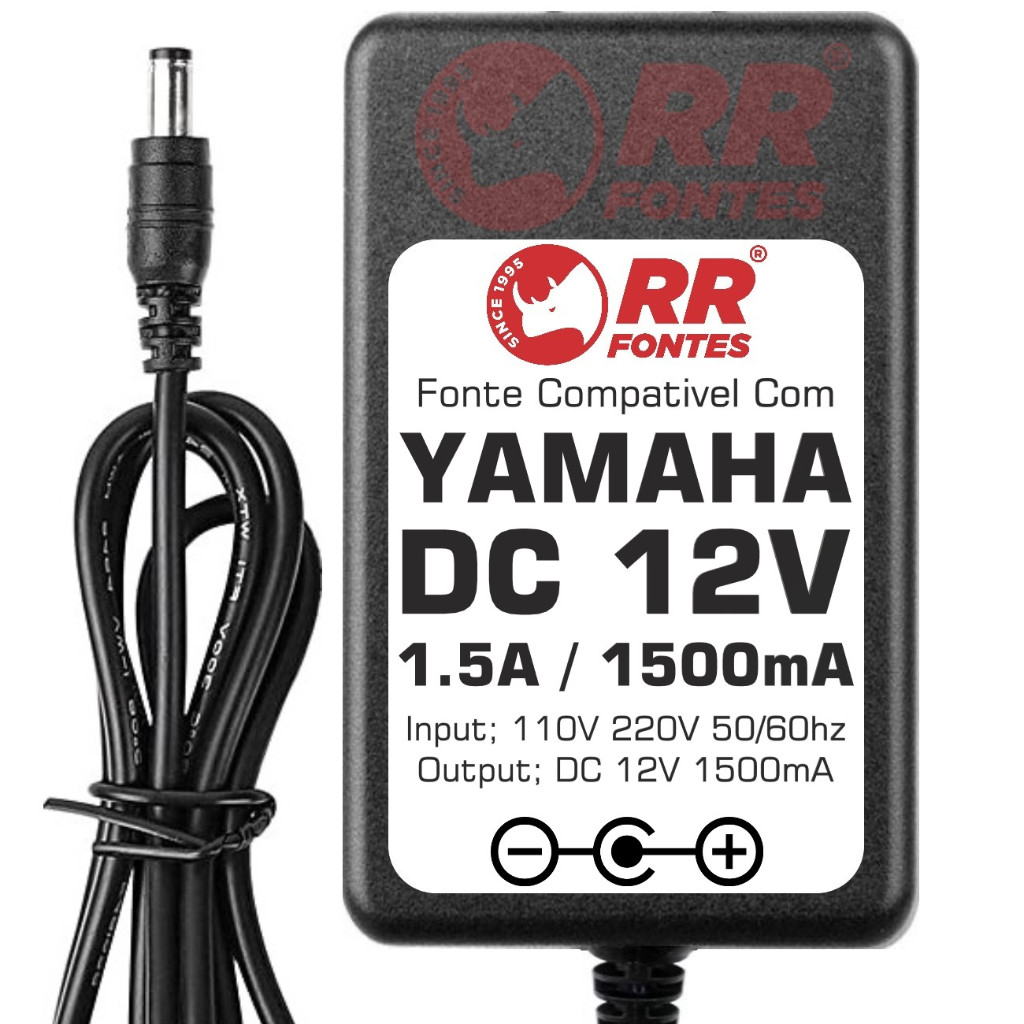 Fonte 12v Para Teclado Yamaha DD-9 DGX 230, DGX 530 DGX 640W
