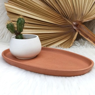 Bandeja Oval Minimalista Cimento 23cm Porta Objetos Joias em Oferta na Shopee