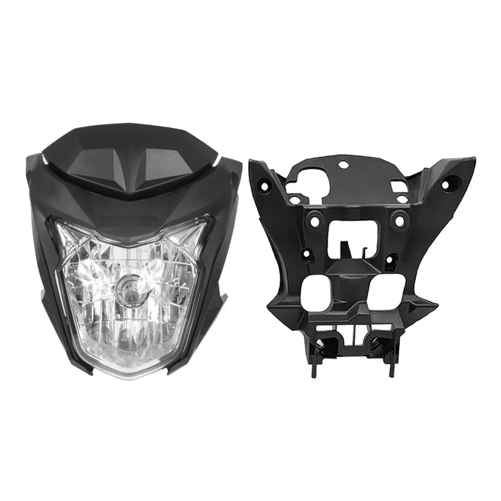 Farol Cb 250 Twister com Aranha Preto Frente do Farol completo