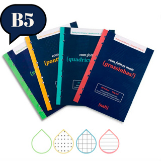 Bloco Nalí Fichário B5 tamanho Colegial 90g em Oferta na Shopee