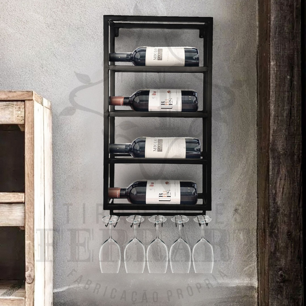 Suporte Vinho Parede Metal: Onde Comprar | BuscaProdutos
