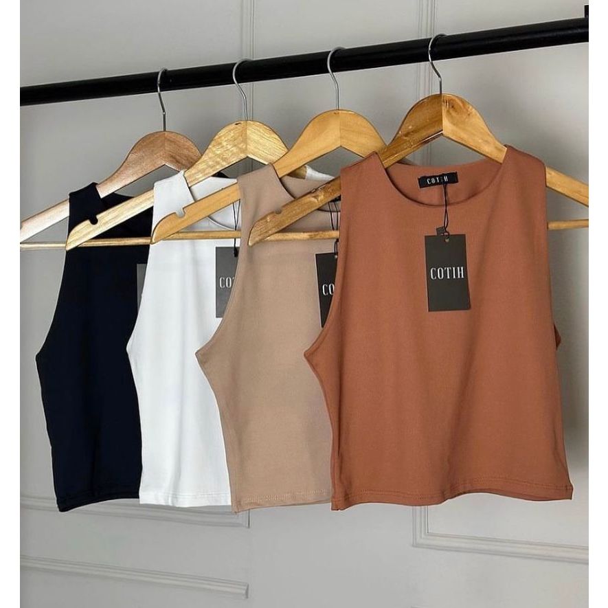 Cropped Forrado Poliamida Alta Qualidade Proteção UV50+ Casual  top Academia