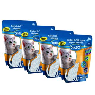 Areia Silica Sanitária Cristais Higienica para Gatos - Pacote 1,8kg - Chalesco em Oferta na Shopee