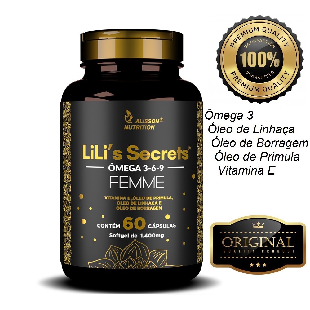 Omega Mulher 3 6 9 Óleo Linhaça Borragem Primula Vitamina E - Alisson Nutrition