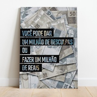 Quadro Decorativo  Dinheiro Decoração, Escritório, Frases, motivação em Oferta na Shopee