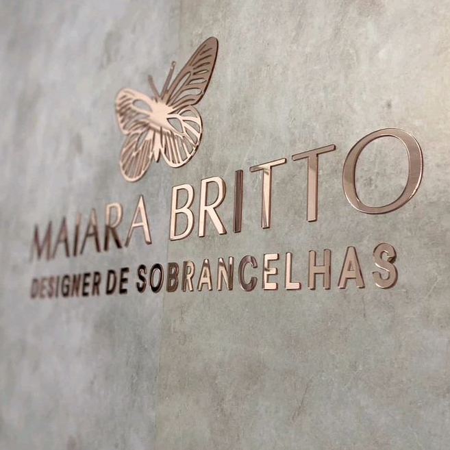Logotipo  letreiro logomarca em acrilico espelhado