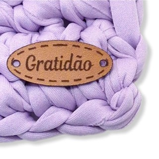 Gratidão Oval Feitas em Couro Sintético 50 unidades de Etiquetas Personalizadas