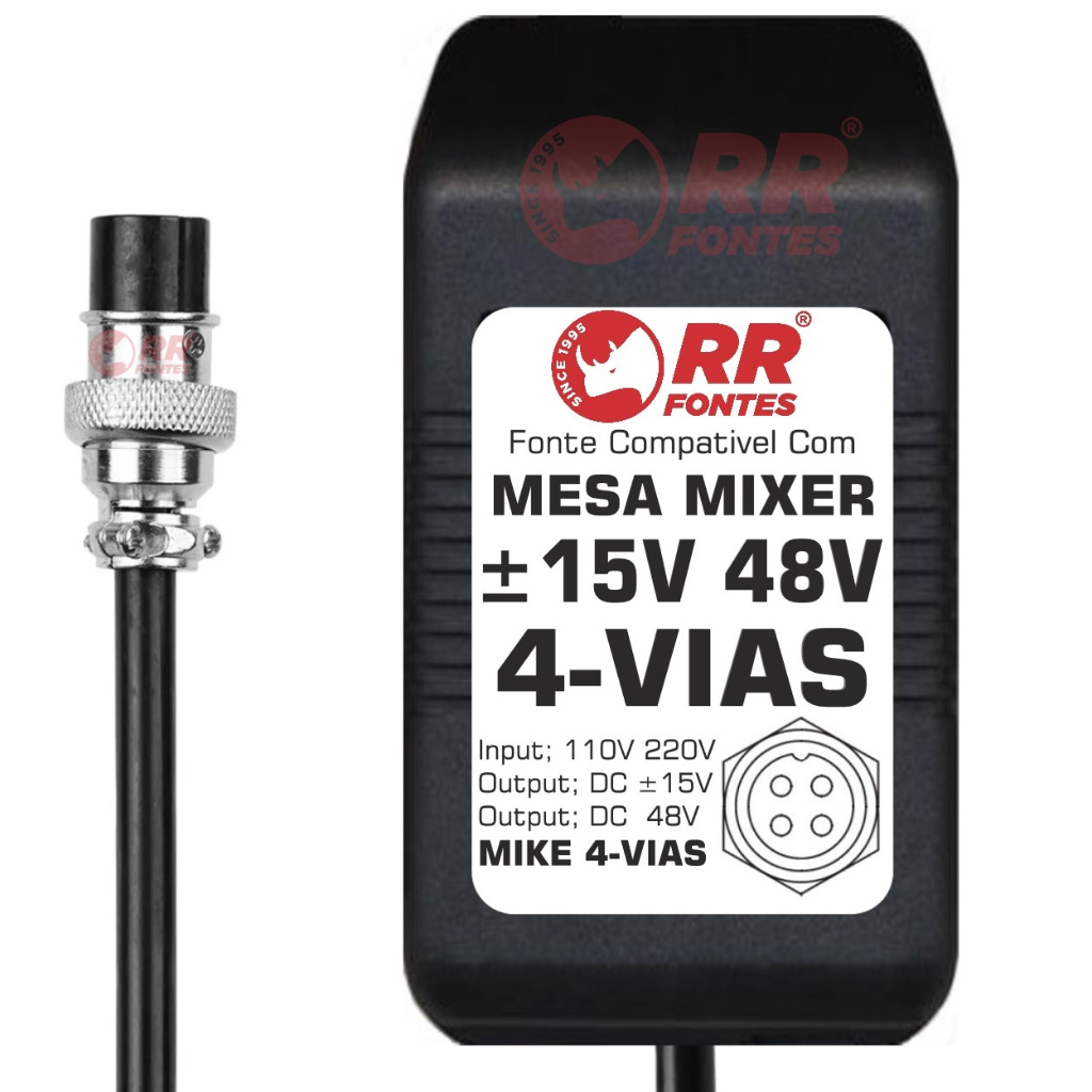 Fonte Carregador 15v 48v Para Mixer Mesa AMW 1202fx K8 K10