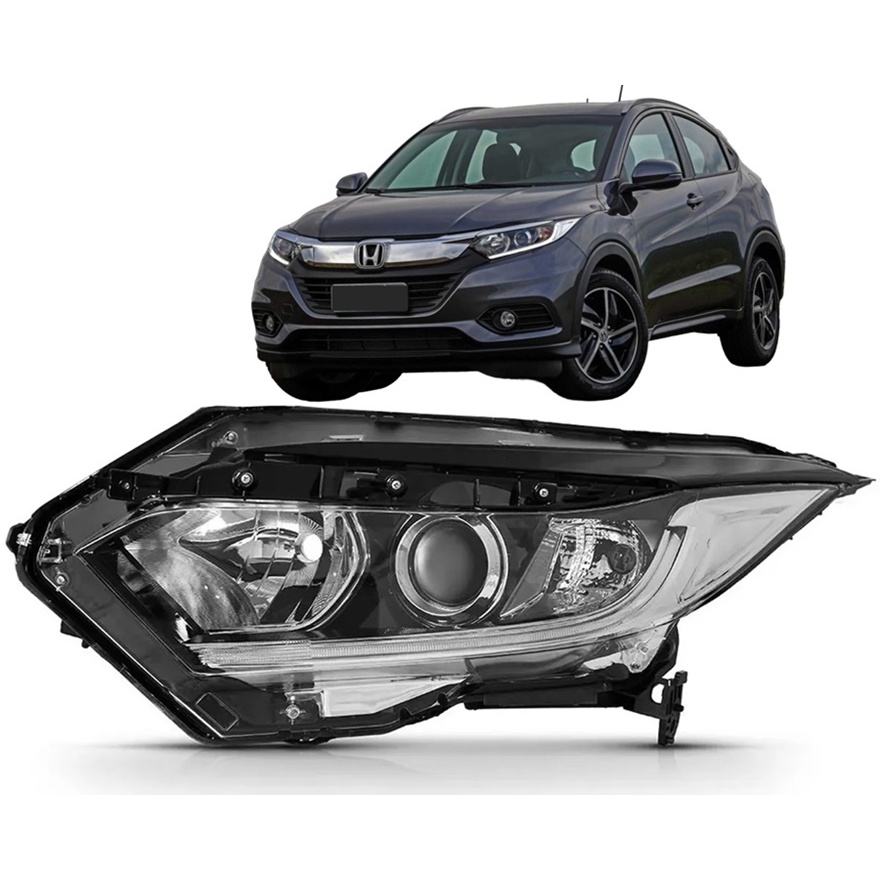 Farol Dianteiro Honda Hr-v Hrv 19 20 21 Com Motor Com Led
