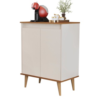 Aparador de Porta Buffet Status Cor Off / Freijó em Oferta na Shopee