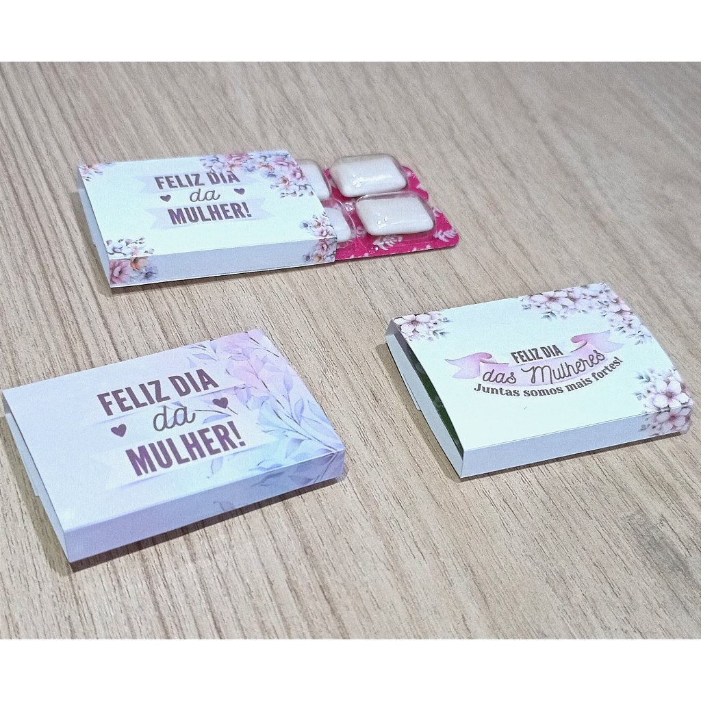 Chicletes Dia da Mulher - Mimo Dia da Mulher - Brinde Dia da Mulher