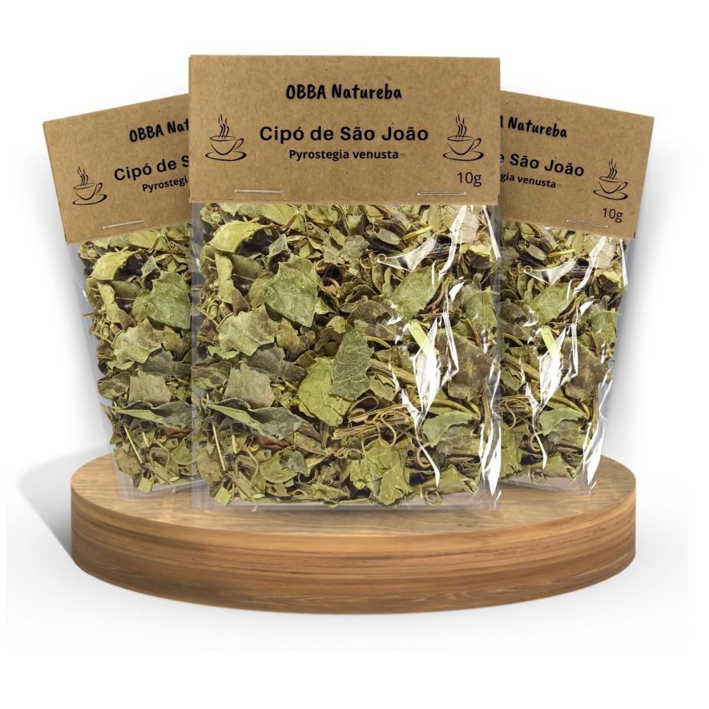 Kit 3 Chás de Cipo São João-100% Puro Erva Natural Chá