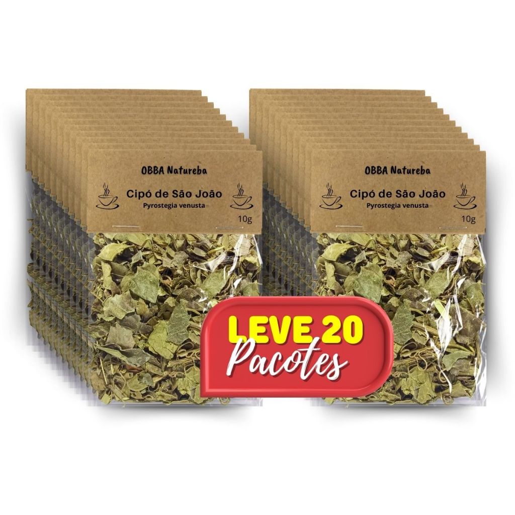 Kit 20 Chás de Cipo São João-100% Puro Erva Natural Chá