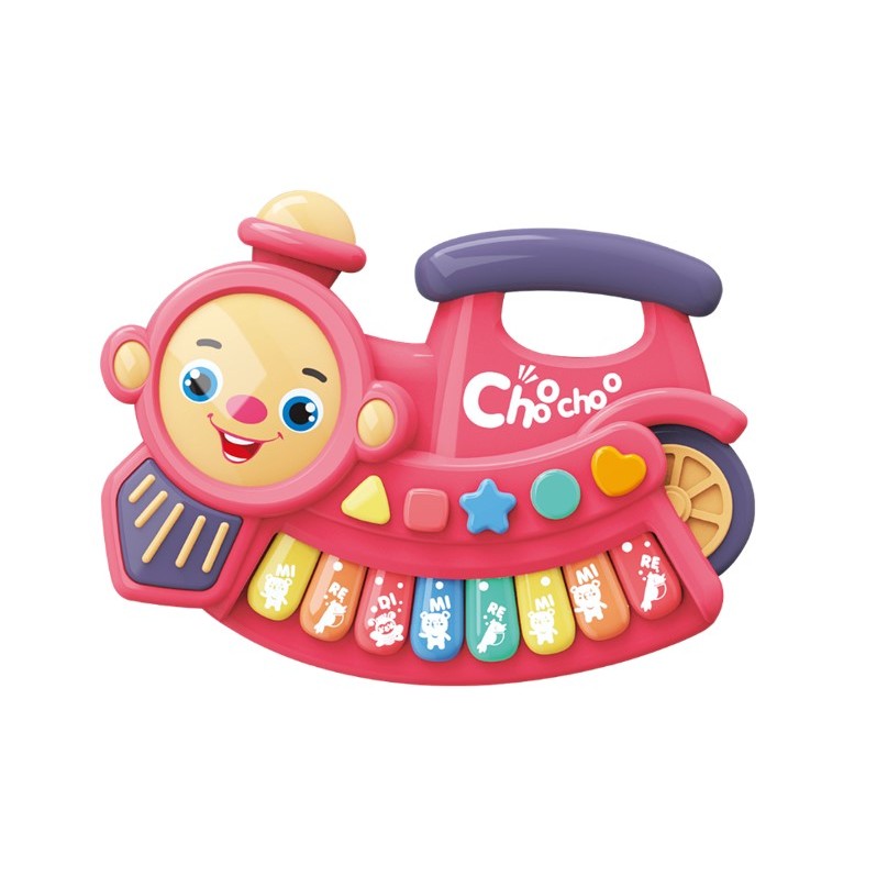 Teclado Musical Infantil Trenzinho Colorido - Shiny Toys em Oferta na Shopee